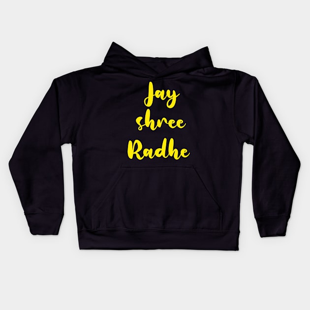 Jai shree radhe Kids Hoodie by Spaceboyishere